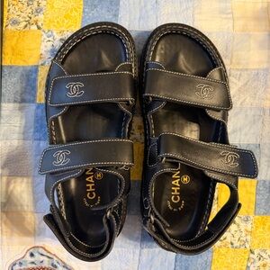 CHANEL Black Sandals